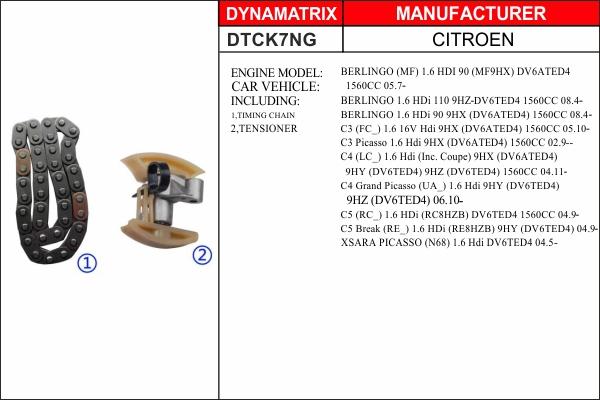 Dynamatrix DTCK7NG - Chit lant de distributie aaoparts.ro