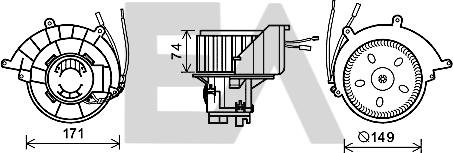 EACLIMA 42A54012 - Electromotor, ventilatie interioara aaoparts.ro