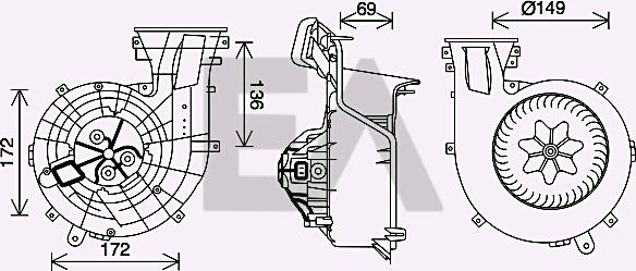 EACLIMA 42A54026 - Electromotor, ventilatie interioara aaoparts.ro