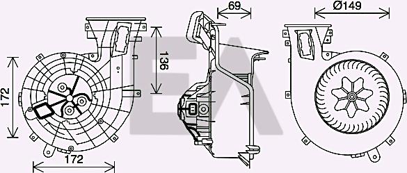 EACLIMA 42A54027 - Electromotor, ventilatie interioara aaoparts.ro