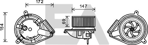 EACLIMA 42A50010 - Electromotor, ventilatie interioara aaoparts.ro