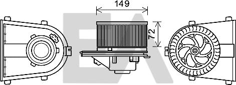 EACLIMA 42A02007 - Electromotor, ventilatie interioara aaoparts.ro