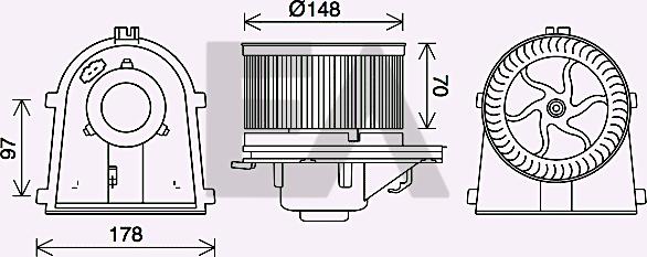 EACLIMA 42A77014 - Electromotor, ventilatie interioara aaoparts.ro