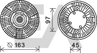 EACLIMA 35C45D07 - Paleta ventilator, racire motor aaoparts.ro