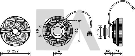 EACLIMA 35C47D04 - Paleta ventilator, racire motor aaoparts.ro