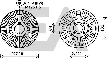 EACLIMA 35C47D08 - Paleta ventilator, racire motor aaoparts.ro