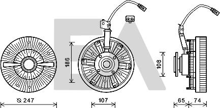 EACLIMA 35C47D03 - Paleta ventilator, racire motor aaoparts.ro