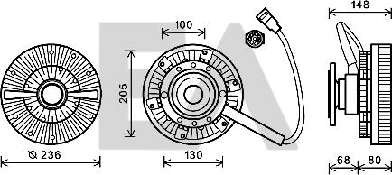 EACLIMA 35C16D02 - Paleta ventilator, racire motor aaoparts.ro