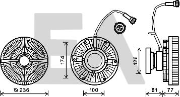 EACLIMA 35C76D01 - Paleta ventilator, racire motor aaoparts.ro