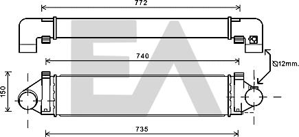 EACLIMA 36A22021 - Intercooler, compresor aaoparts.ro