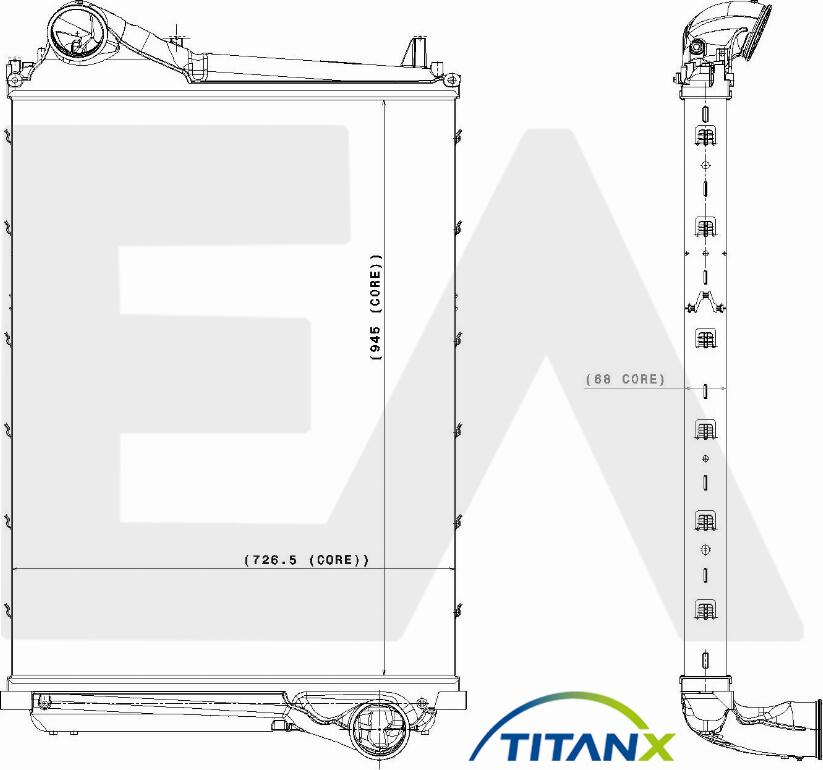 EACLIMA 36A76008T - Intercooler, compresor aaoparts.ro