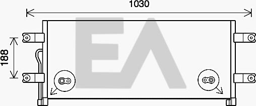 EACLIMA 30C45006 - Condensator, climatizare aaoparts.ro