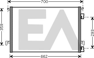 EACLIMA 30C54055 - Condensator, climatizare aaoparts.ro