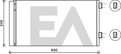 EACLIMA 30C07037 - Condensator, climatizare aaoparts.ro