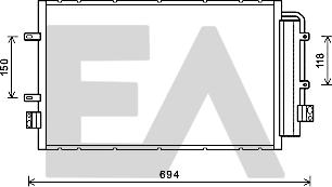 EACLIMA 30C30005 - Condensator, climatizare aaoparts.ro