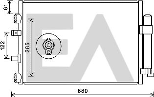 EACLIMA 30C22001 - Condensator, climatizare aaoparts.ro