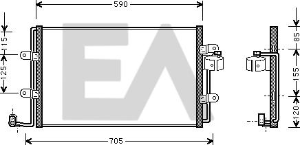 EACLIMA 30C77014 - Condensator, climatizare aaoparts.ro