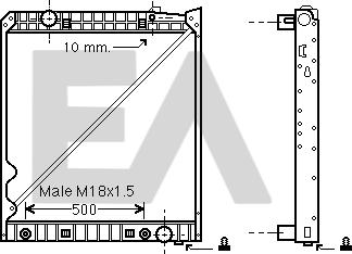 EACLIMA 31R45050 - Radiator, racire motor aaoparts.ro