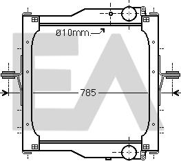 EACLIMA 31R59050 - Radiator, racire motor aaoparts.ro