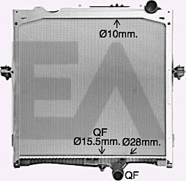 EACLIMA 31R59060 - Radiator, racire motor aaoparts.ro