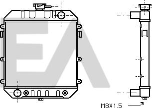 EACLIMA 31R54004 - Radiator, racire motor aaoparts.ro