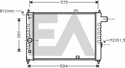 EACLIMA 31R54030 - Radiator, racire motor aaoparts.ro
