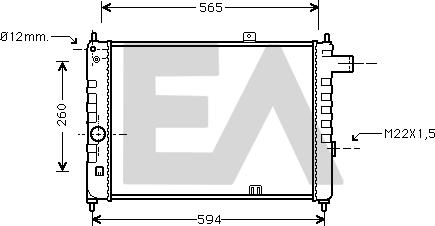 EACLIMA 31R54029 - Radiator, racire motor aaoparts.ro