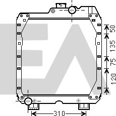 EACLIMA 31R53005 - Radiator, racire motor aaoparts.ro