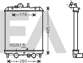 EACLIMA 31R57001 - Radiator, racire motor aaoparts.ro