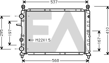 EACLIMA 31R25076 - Radiator, racire motor aaoparts.ro
