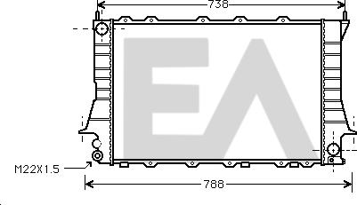 EACLIMA 31R02078 - Radiator, racire motor aaoparts.ro