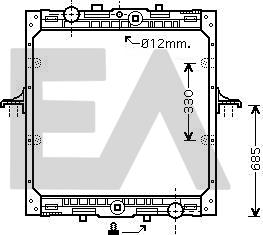 EACLIMA 31R16012 - Radiator, racire motor aaoparts.ro