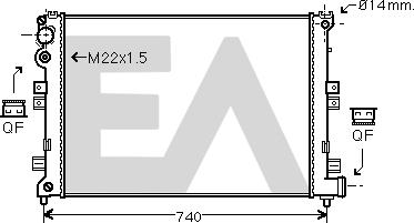 EACLIMA 31R10060 - Radiator, racire motor aaoparts.ro