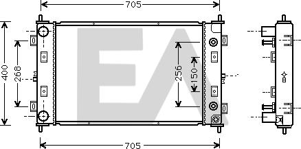 EACLIMA 31R12013 - Radiator, racire motor aaoparts.ro