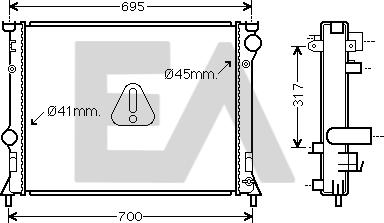 EACLIMA 31R12036 - Radiator, racire motor aaoparts.ro