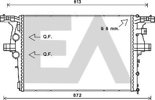EACLIMA 31R30043 - Radiator, racire motor aaoparts.ro