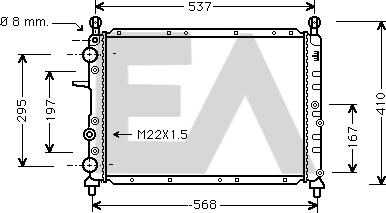 EACLIMA 31R25080 - Radiator, racire motor aaoparts.ro