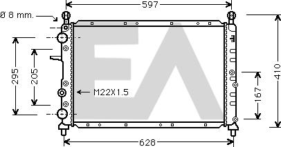 EACLIMA 31R25077 - Radiator, racire motor aaoparts.ro