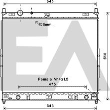 EACLIMA 31R20024 - Radiator, racire motor aaoparts.ro
