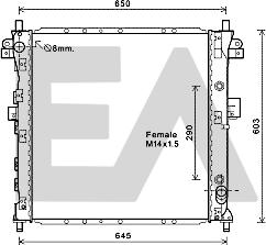 EACLIMA 31R20028 - Radiator, racire motor aaoparts.ro