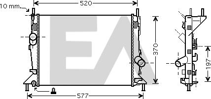 EACLIMA 31R22001 - Radiator, racire motor aaoparts.ro
