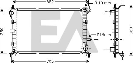 EACLIMA 31R22074 - Radiator, racire motor aaoparts.ro