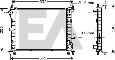 EACLIMA 31R22073 - Radiator, racire motor aaoparts.ro