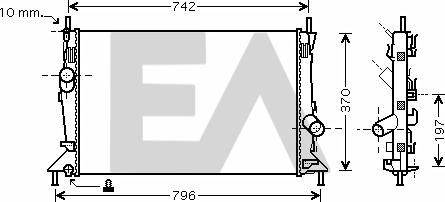 EACLIMA 31R22124 - Radiator, racire motor aaoparts.ro