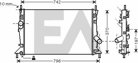 EACLIMA 31R22125 - Radiator, racire motor aaoparts.ro