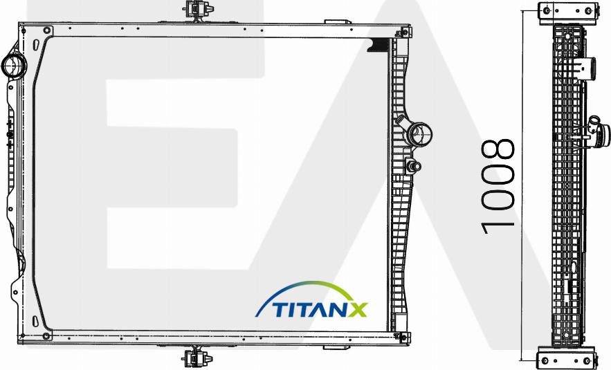 EACLIMA 31R76018T - Radiator, racire motor aaoparts.ro