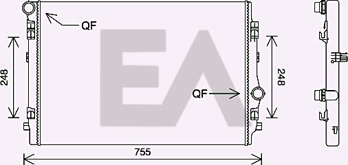 EACLIMA 31R77065 - Radiator, racire motor aaoparts.ro