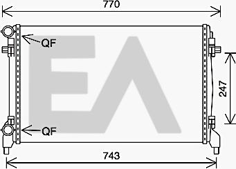 EACLIMA 31R77066 - Radiator, racire motor aaoparts.ro