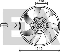 EACLIMA 33V54041 - Ventilator, radiator aaoparts.ro