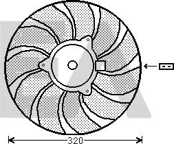 EACLIMA 33V54038 - Ventilator, radiator aaoparts.ro